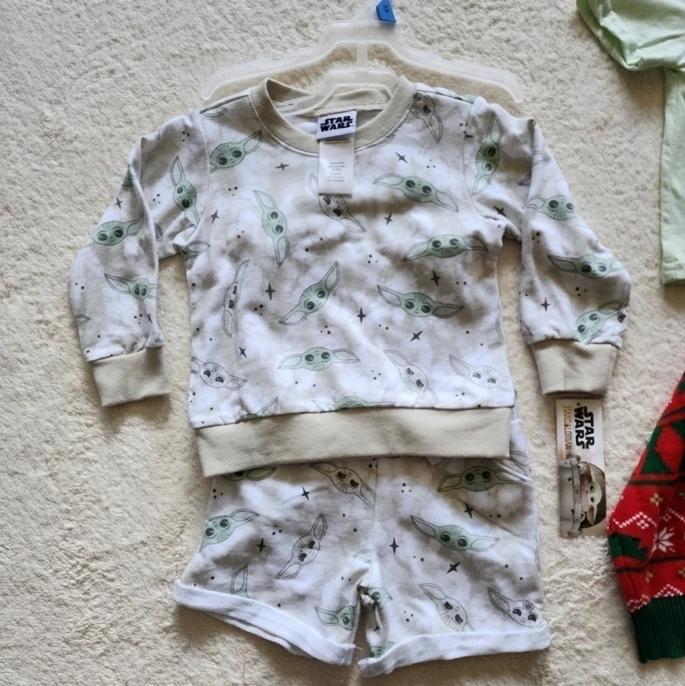 NEW Star Wars Baby Yoda toddler boy / girl Christmas ugly sweater and outfit set